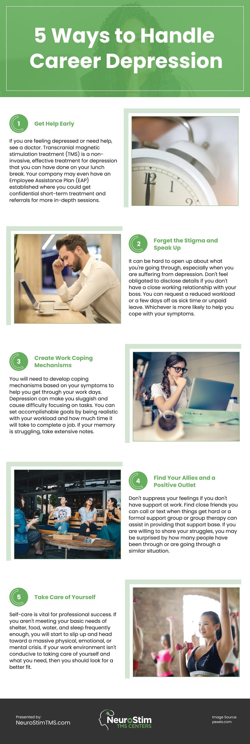 5 Ways To Handle Career Depression Infographic